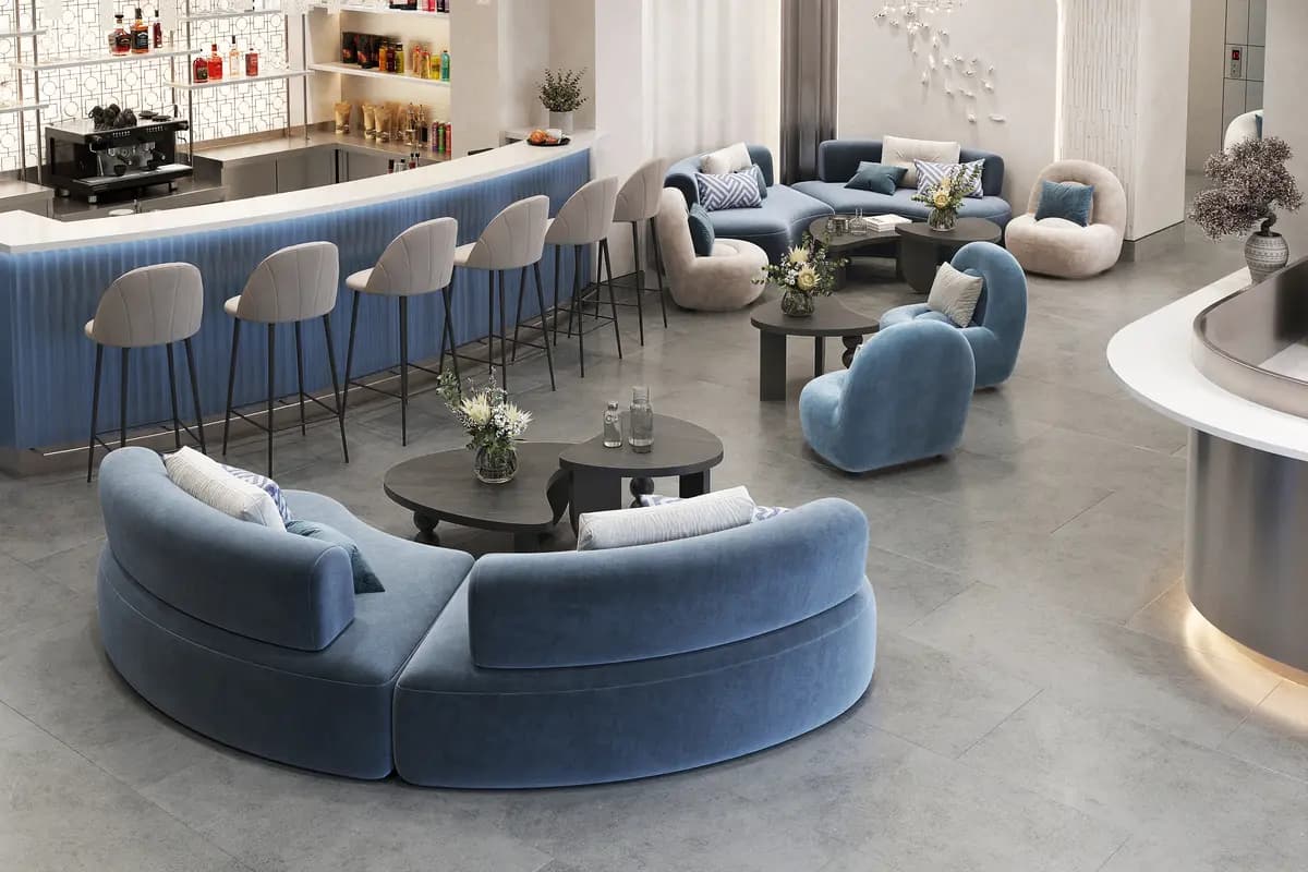 Холл апарт-отеля Лайнер — зона ожидания